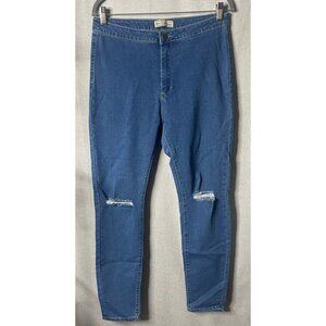 American Bazi Womens Slim Skinny Jeans Blue Distressed Medium Wash Juniors 13